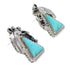 Southwest Turquoise Genuine Sterling Silver Post Earrings RX69350